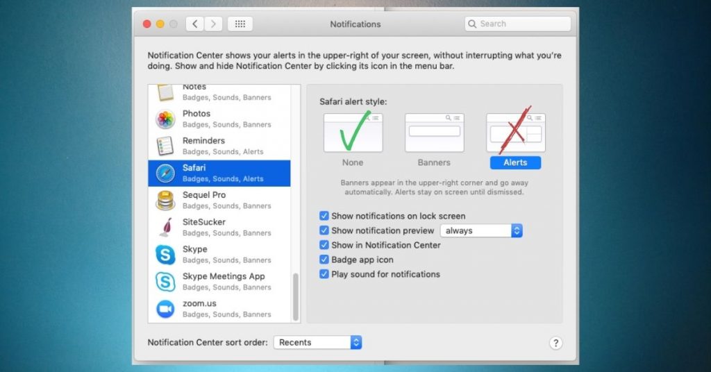 allow access for option mac
